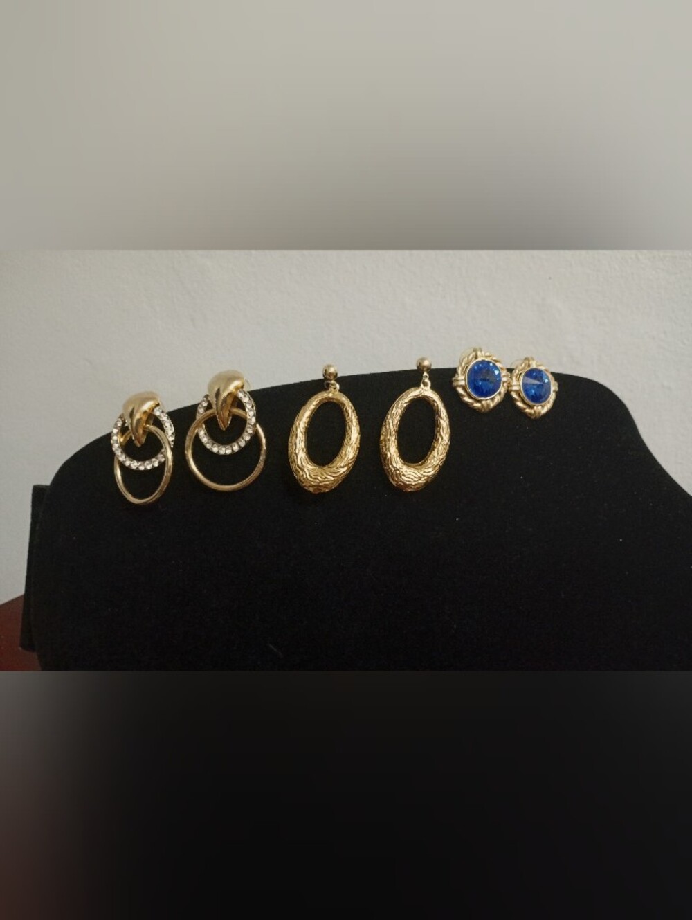 Three pairs of Vintage Pierced Earrings